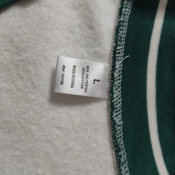 Five Below V-Neck Varsity Sweatshirt Size Large - Cream - Picture 3 of 9